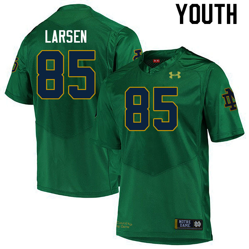 Youth #85 Jack Larsen Notre Dame Fighting Irish College Football Jerseys Stitched-Green